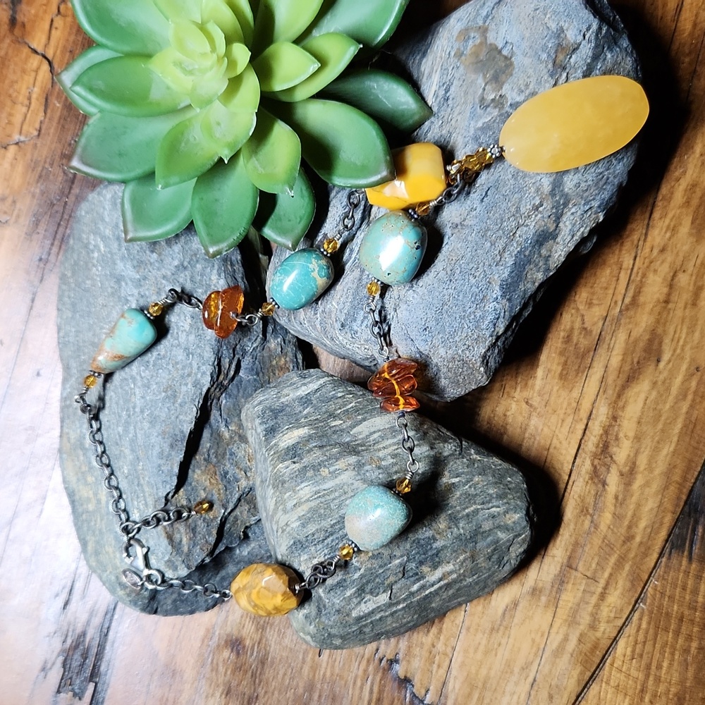 Silpada Sterling Silver Necklace with Semi-Precious Stones